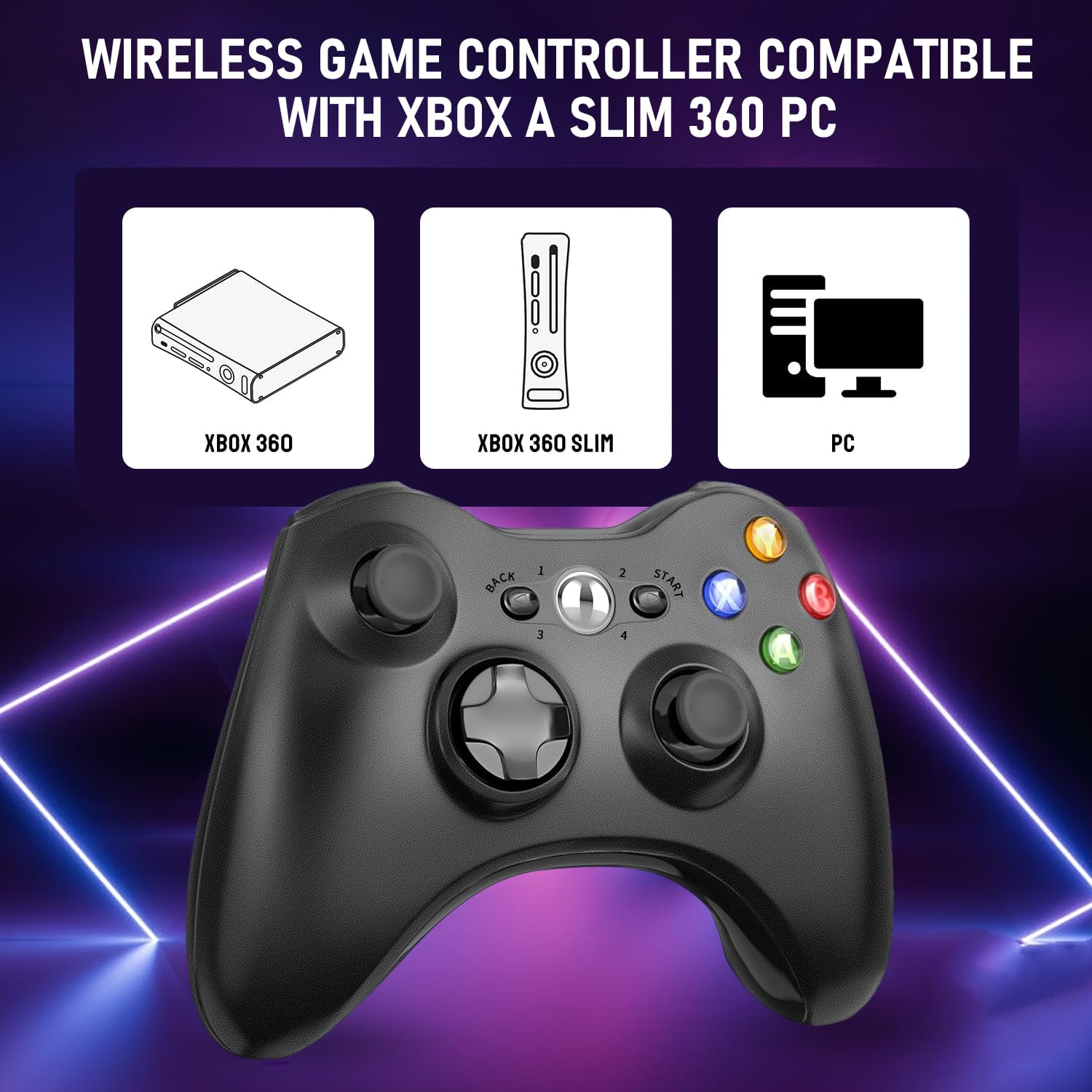 8652-360 2.4G trådløs gamepad til Xbox 360 / Windows-computer / PS3 / Android TV-spilcontroller med modtager 8652-360 2.4G trådløs gamepad til Xbox 360 / Windows-computer / PS3 / Android TV-spilcontroller med modtager